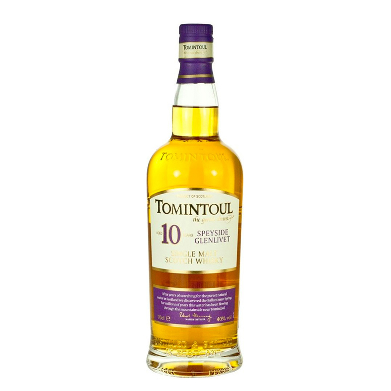 Tomintoul Speyside Glenlivet Single Malt Scotch Whisky 10 YO (gift box) .